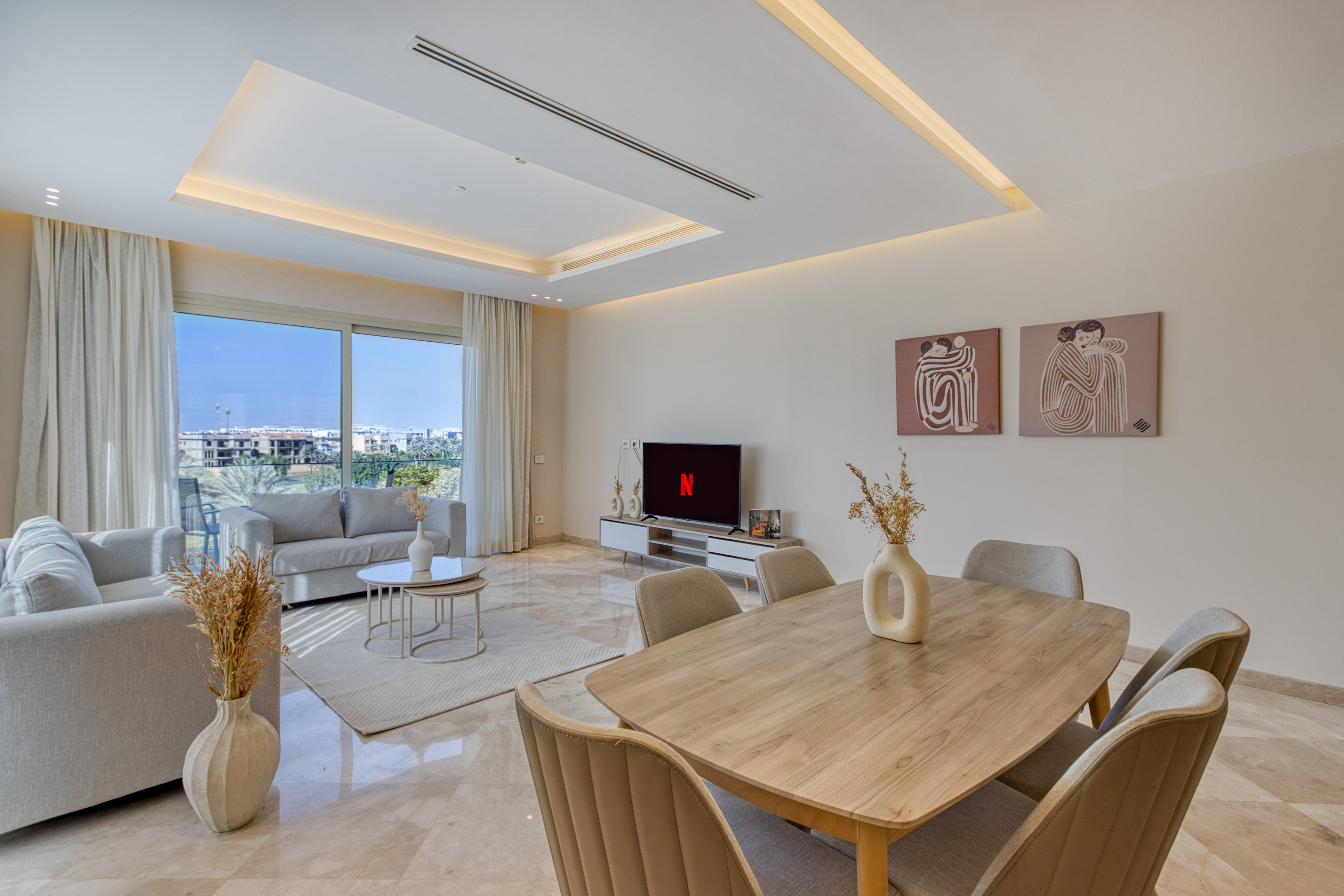 2-Bedroom typical floor with golf and pool view