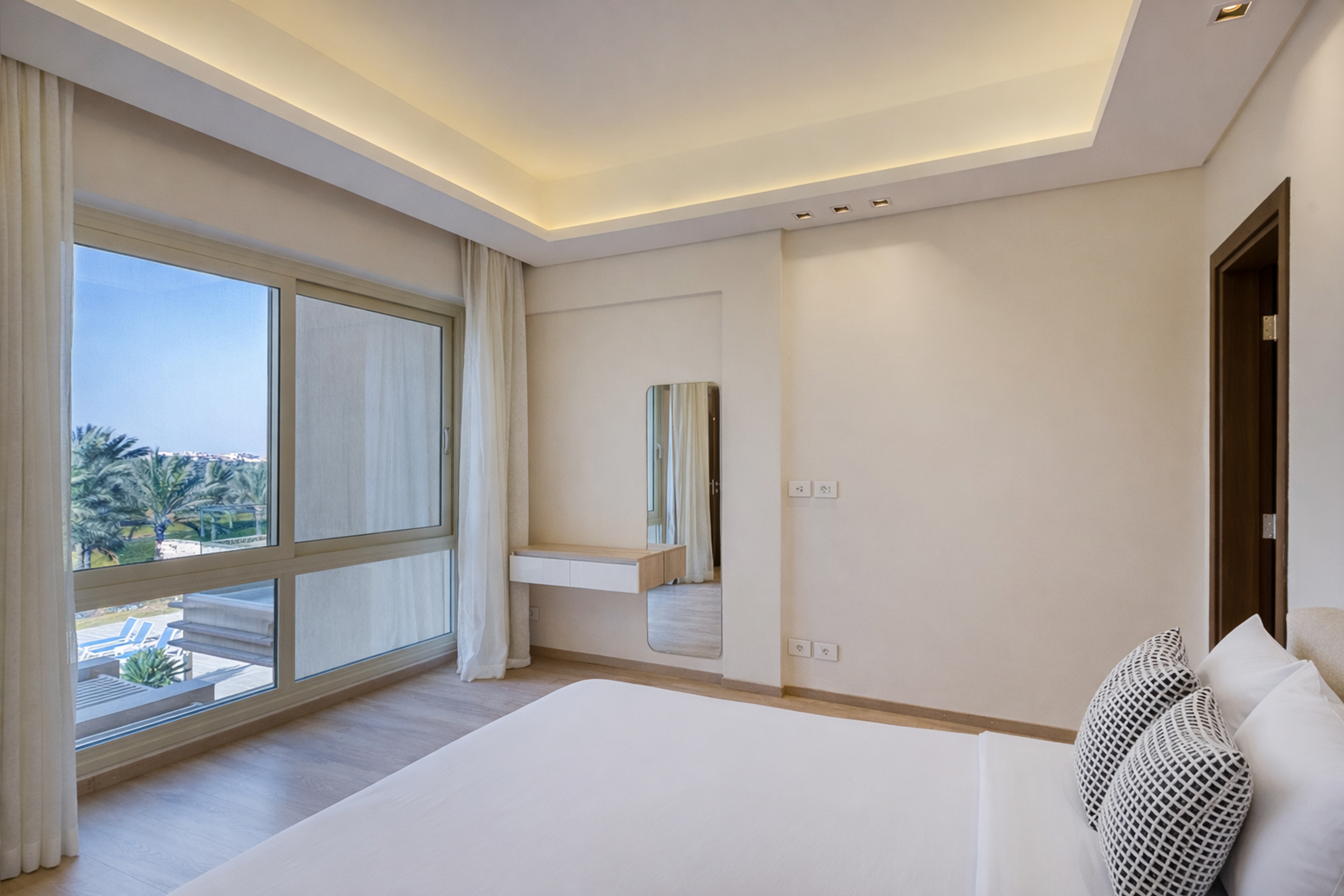 2-Bedroom typical floor with golf and pool view