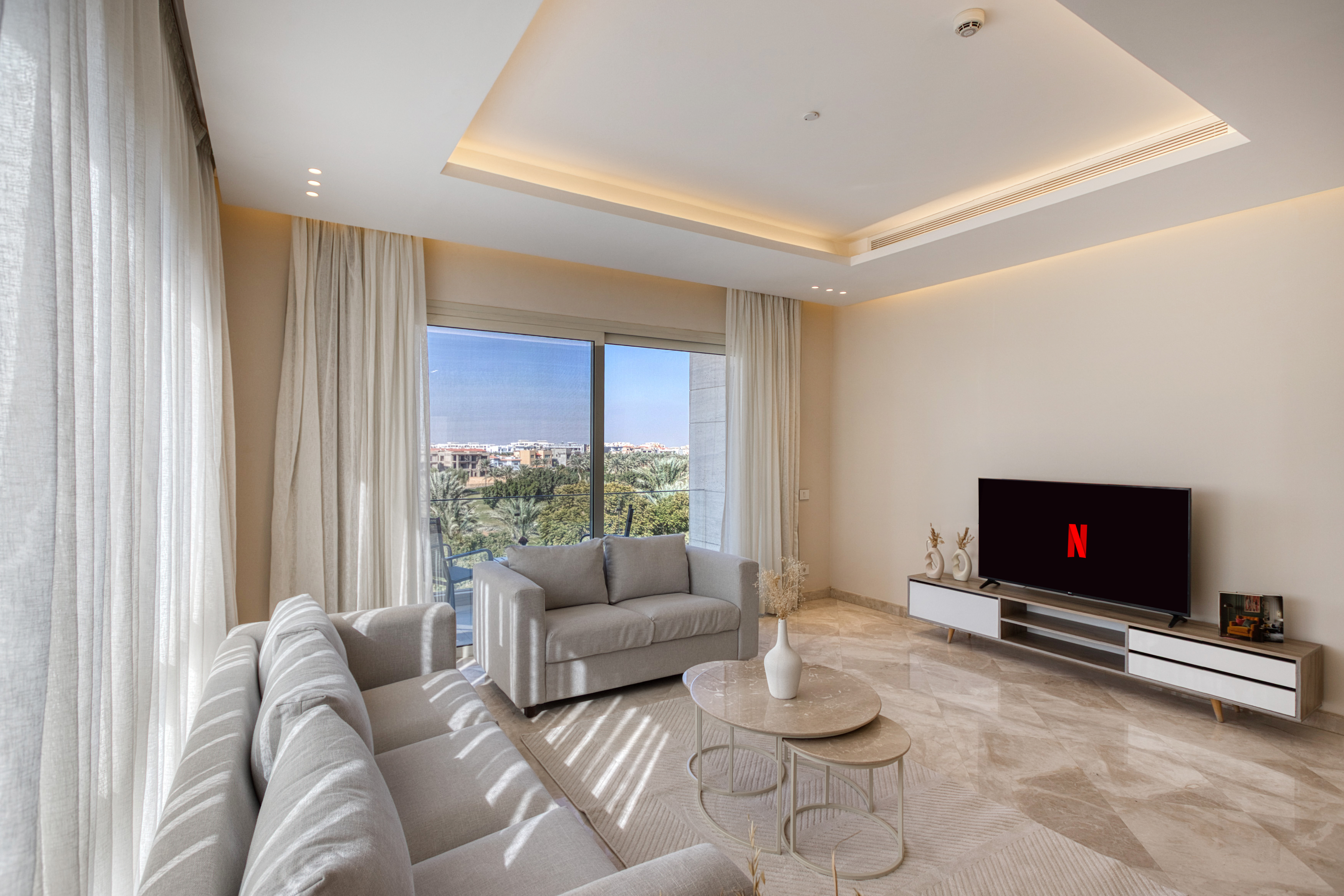 2-Bedroom typical floor with golf and pool view