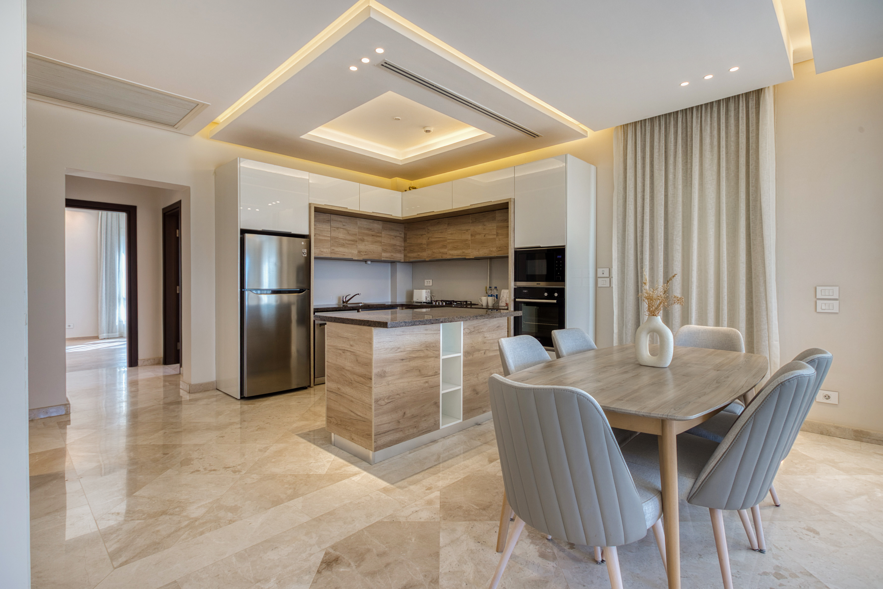 2-Bedroom typical floor with golf and pool view